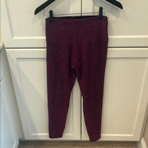 Beyond Yoga Spacedye Midi Maroon Heather Leggings size Medium